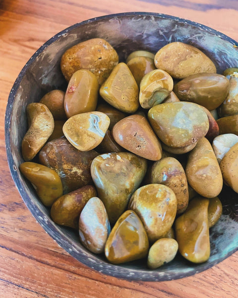 Yellow Jasper : Found & Tumbled