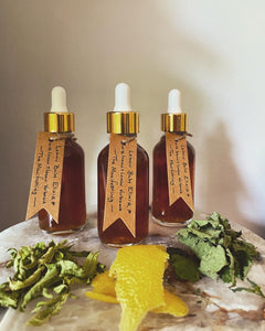 Lemon Balm Elixir with Lemon Verbena & Lemon Zest: The Manifesting. Calm Stress, Boost Immunity, & Attract.