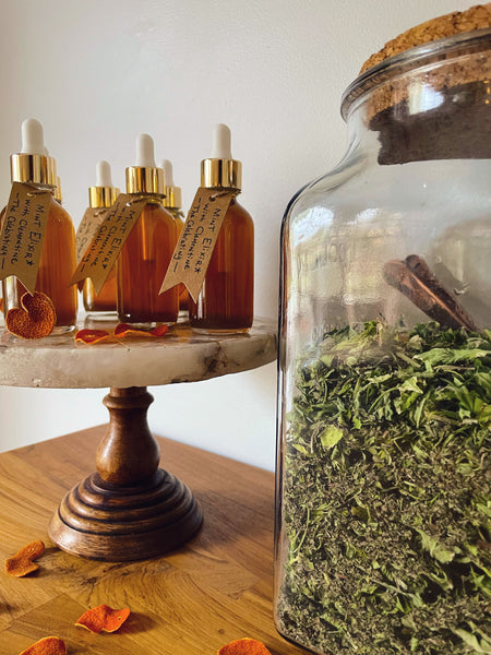 Mint Elixir with Clementine: The Celebrating. Digestive Ease, Calm Nerves, and Healing.